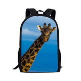 Kids Backpack for Boys Girls Giraffe 3D Pattern School Bags Mochila Escolar