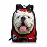 Kids School Bags Bulldogs Pattern Children Book Bag Travel Backpack