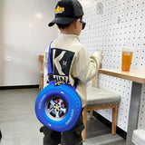 Kids Car Wheel Shape Backpack Waterproof Mini Bag