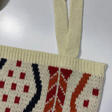 Boho Crochet Shopping Tote Bag Top-Handle