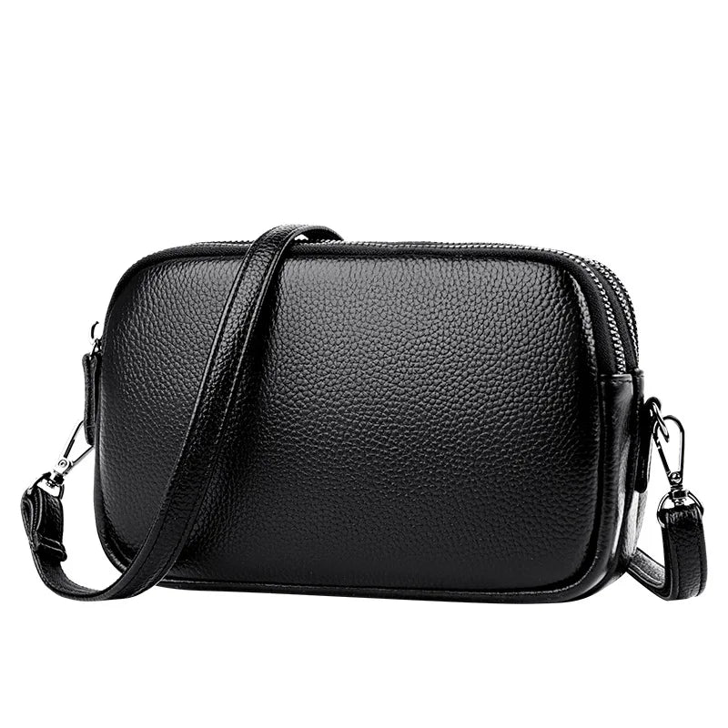 Vintage Leather Shoulder Bags Casual Messenger Shell Purse for Women