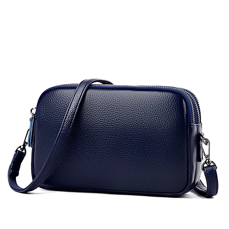 Vintage Leather Shoulder Bags Casual Messenger Shell Purse for Women