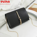 Embroidered Lock Mini Square Bag for Women