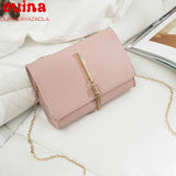 Embroidered Lock Mini Square Bag for Women
