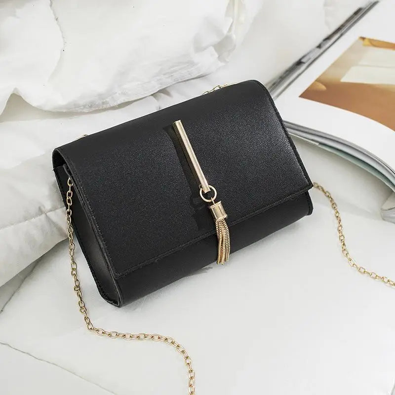 Embroidered Lock Mini Square Bag for Women