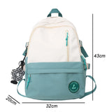 Nylon School Backpack High-capacity Laptop Book Bag Handbags