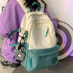 Nylon School Backpack High-capacity Laptop Book Bag Handbags