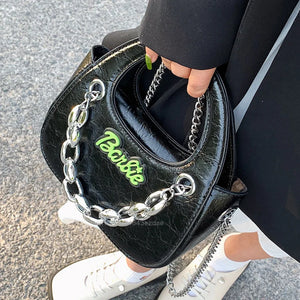 Retro Hand Small Bag Vintage Mini Shoulder Y2K Girl Chain Messenger Harajuku