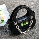 Retro Hand Small Bag Vintage Mini Shoulder Y2K Girl Chain Messenger Harajuku