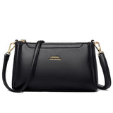 Soft PU Leather Shoulder Bag Women Crossbody Zipper Closure Casual Shopping