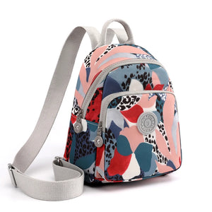 Vintage Print Nylon Mini Backpack for Girls