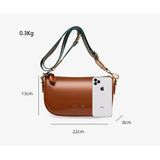 Vintage Leather Sling Handbag - Casual Tote Messenger Bag