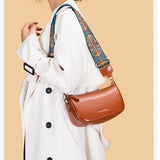 Vintage Leather Sling Handbag - Casual Tote Messenger Bag