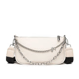 Vintage Leather Sling Chain Handbag for Women