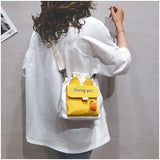 Japanese Harajuku Alphabet Print Canvas Bag