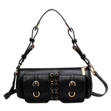 Textured Cylinder Crossbody Bag Women Messenger Shoulder Bag Leisure