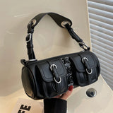 Textured Cylinder Crossbody Bag Women Messenger Shoulder Bag Leisure