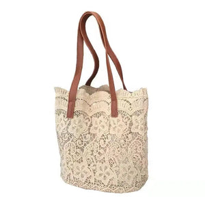 Lace Tote Bags Women Large Capacity Handbags Shopping Shoulder Composite Bags