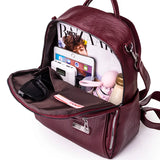Ladies 3 In 1 Backpack Shoulder Bag Bagpack Academy Bookpack Women Schoolbag