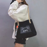 Large-capacity Canvas Tote Bag for Shopping and School