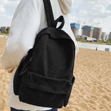 Canvas School Backpack Large Boy Girl Travel Student Bag Male Female College Bac