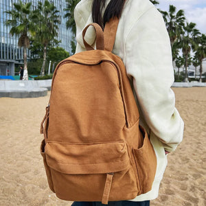 Canvas School Backpack Large Boy Girl Travel Student Bag Male Female College Bac