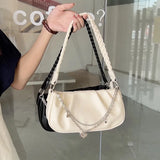 Chain Shoulder Bags for Women, Pleated Handbags Small Messenger Bags