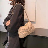 Quilted Top-handle Bag Casual for Autumn Winter