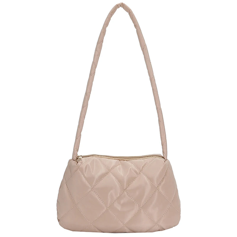 Quilted Top-handle Bag Casual for Autumn Winter