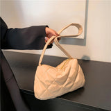 Quilted Top-handle Bag Casual for Autumn Winter