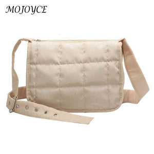 Quilted Cotton Crossbody Hand Bag - Adjustable Strap for Travel Shopping