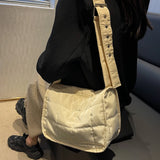 Crossbody Bags Rhombus Pattern Adjustable Strap Travel Shopping Purse