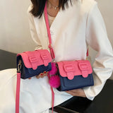Plush Pendant Crossbody Bag for Women Winter Shoulder Bag