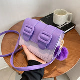 Plush Pendant Crossbody Bag for Women Winter Shoulder Bag