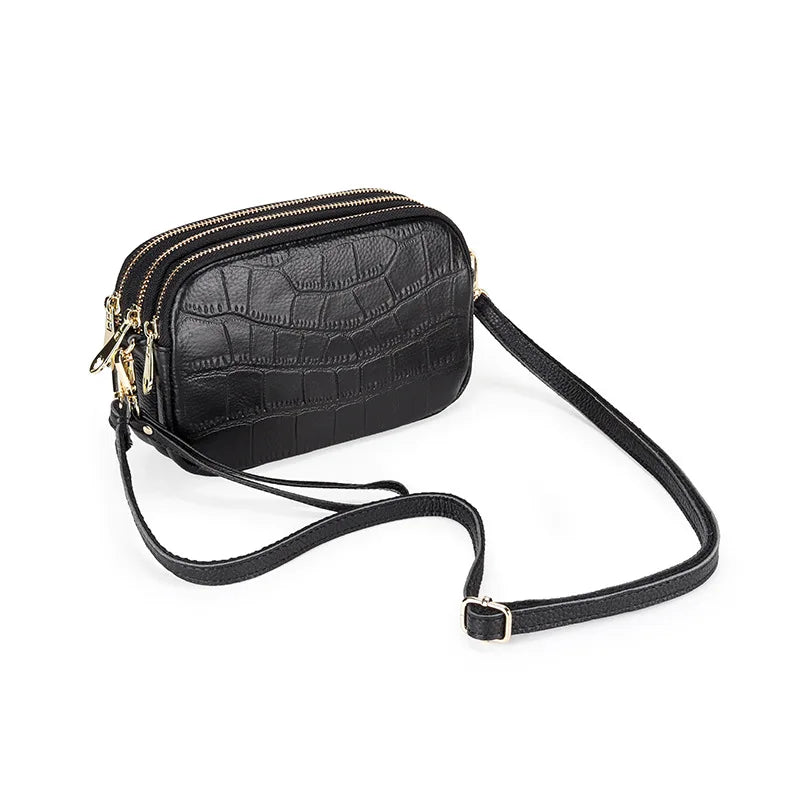 Cow Leather Messenger Bag Women's Crossbody Bag Bolsas