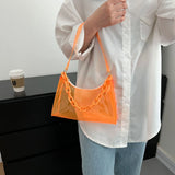 Ladies Jelly Bags PVC Clear Bag Underarm Bags Casual Women Summer Handbags