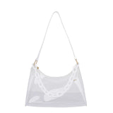 Clear PVC Jelly Bag Underarm Purse Cell Phone Shoulder Bag