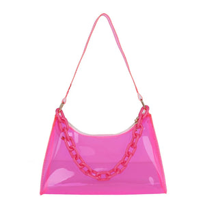 Ladies Jelly Bags PVC Clear Bag Underarm Bags Casual Women Summer Handbags