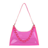 Ladies Jelly Bags PVC Clear Bag Underarm Bags Casual Women Summer Handbags