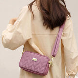 Women's Large Nylon Shoulder Bag with Multiple Compartments