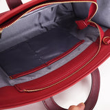 Women Red Tote Bag PU Leather Shoulder Crossbody Top Handle Party Bag