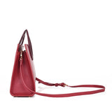 Women Red Tote Bag PU Leather Shoulder Crossbody Top Handle Party Bag