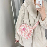 Leopard Pattern Shoulder Bag for Women, Vintage Female Handbag