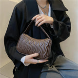 Autumn Solid Shoulder Small Square Bag Pu Handbag Tote Bags