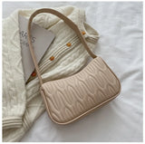 Autumn Solid Shoulder Small Square Bag Pu Handbag Tote Bags