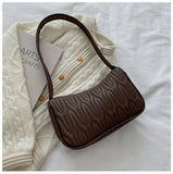 Autumn Solid Shoulder Small Square Bag Pu Handbag Tote Bags