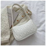 Autumn Solid Shoulder Small Square Bag Pu Handbag Tote Bags