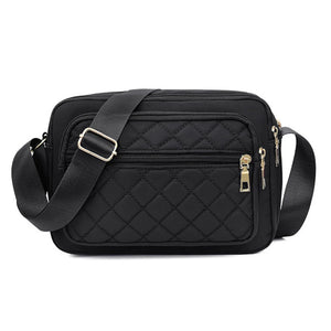 Vintage Women Checker Messenger Bag Canvas Shoulder Crossbody