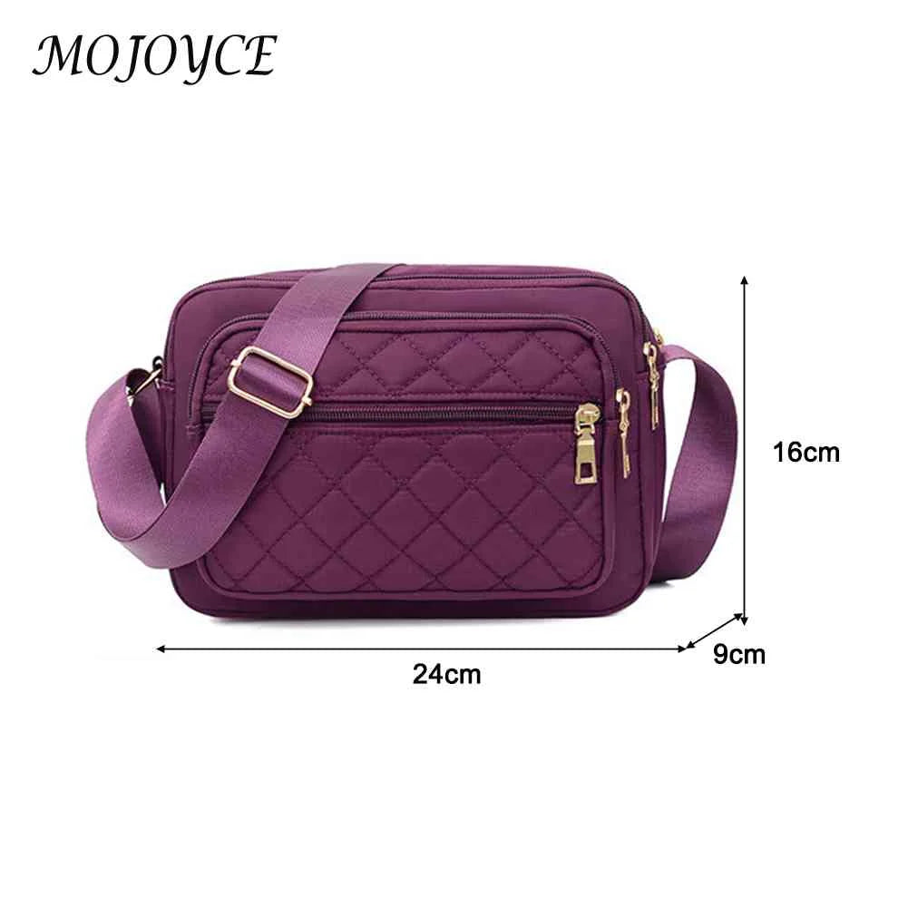 Vintage Women Checker Messenger Bag Canvas Shoulder Crossbody