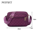 Vintage Women Checker Messenger Bag Canvas Shoulder Crossbody